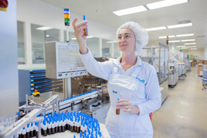 Woman Employee at Teva Manufacturing Facility