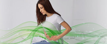 Woman with celiac disease