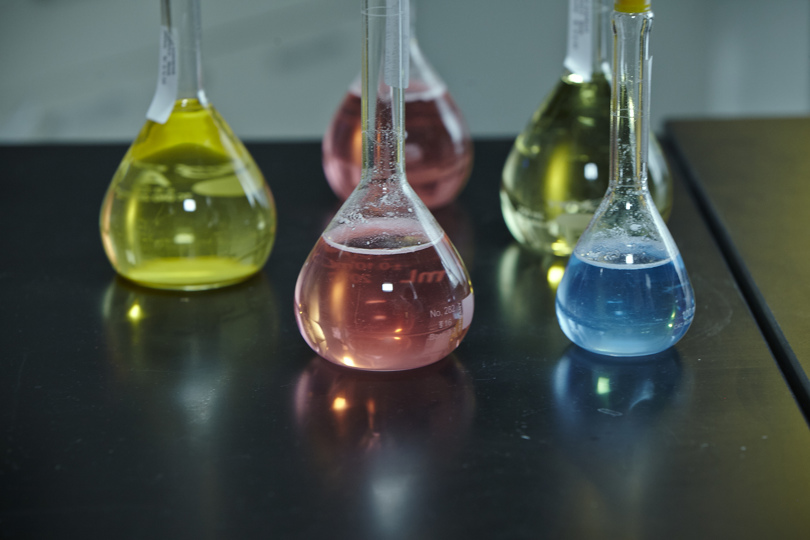 liquids in research jars