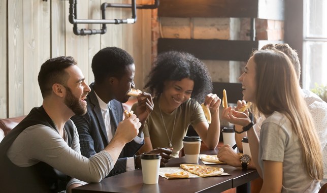 Friends enjoy coffee together, relationships strong despite depression